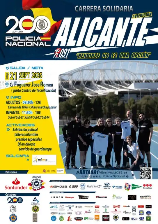 Alicante se Prepara para la IV Carrera Solidaria ‘Ruta 091’