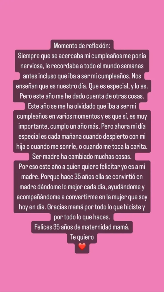 Cristina Pedroche Reflexiona Sobre la Maternidad en Su Cumpleaños