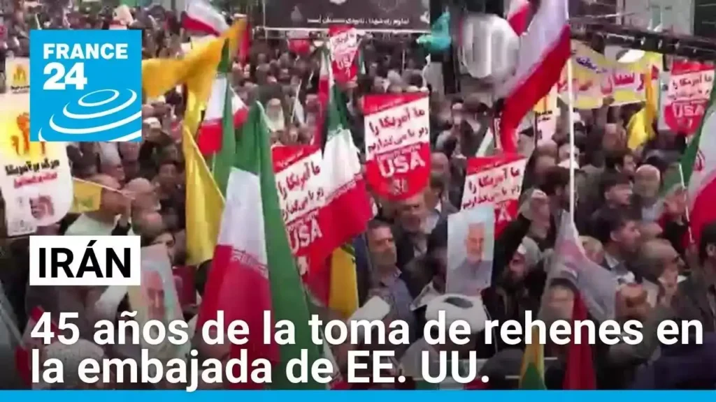 Irán conmemora la toma de la embajada estadounidense con protestas y simbolismo antioccidental