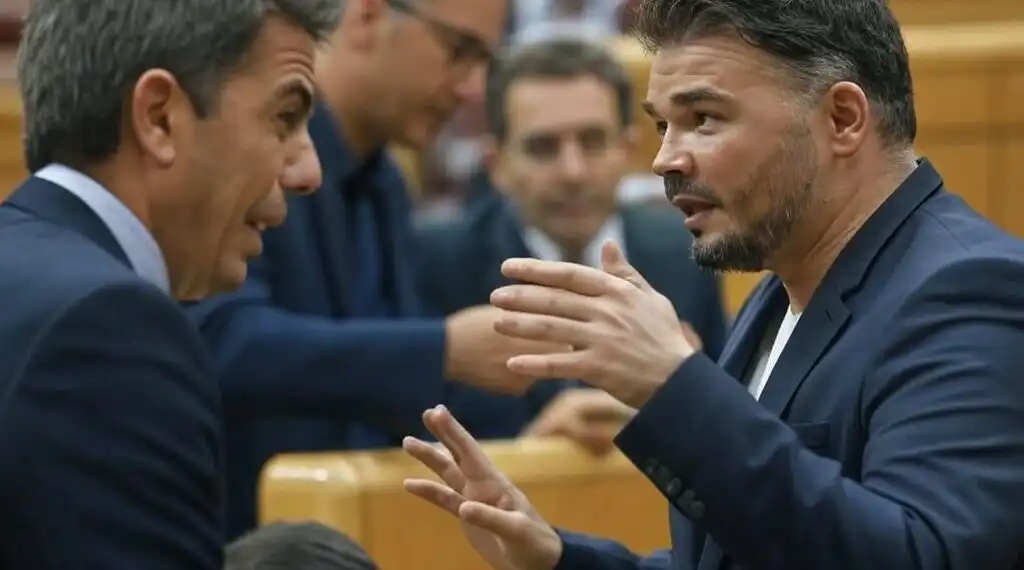 Tensión en el Congreso: Rufián y Mazón en un Debate Acalorado