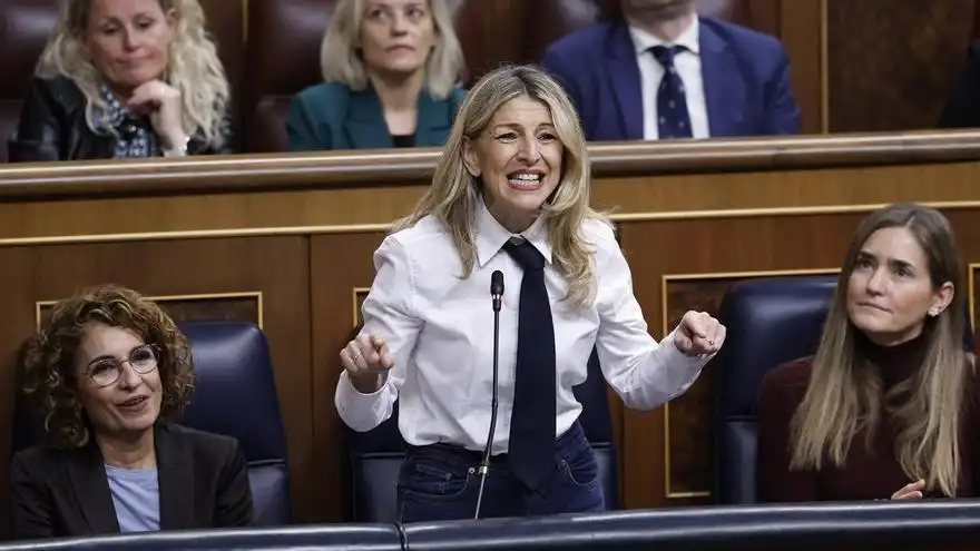 Yolanda Díaz critica la hipocresía del PP en la lucha contra la corrupción