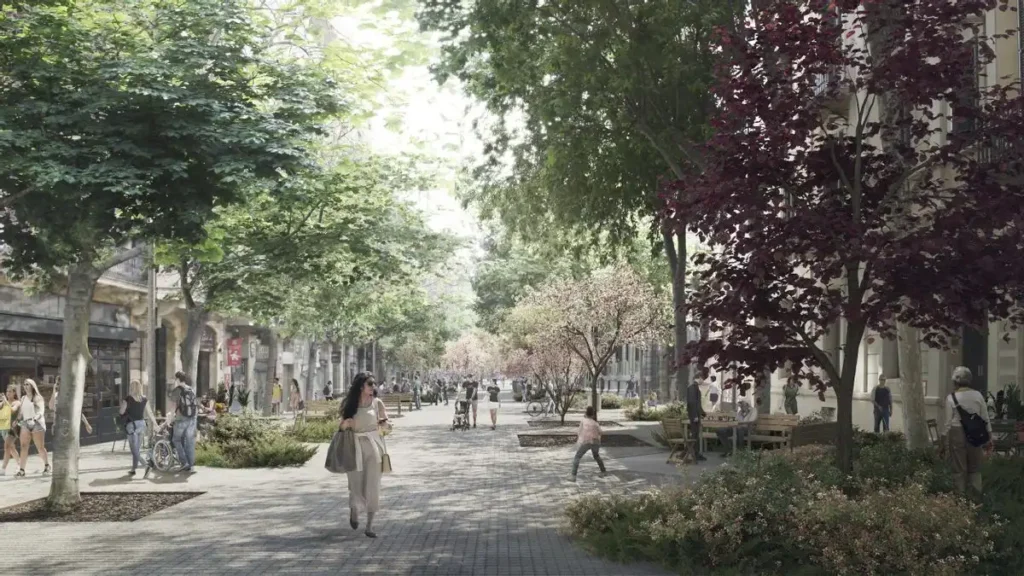 Transformación Urbana: La Calle Amílcar de Barcelona se Prepara para una Nueva Era Peatonal