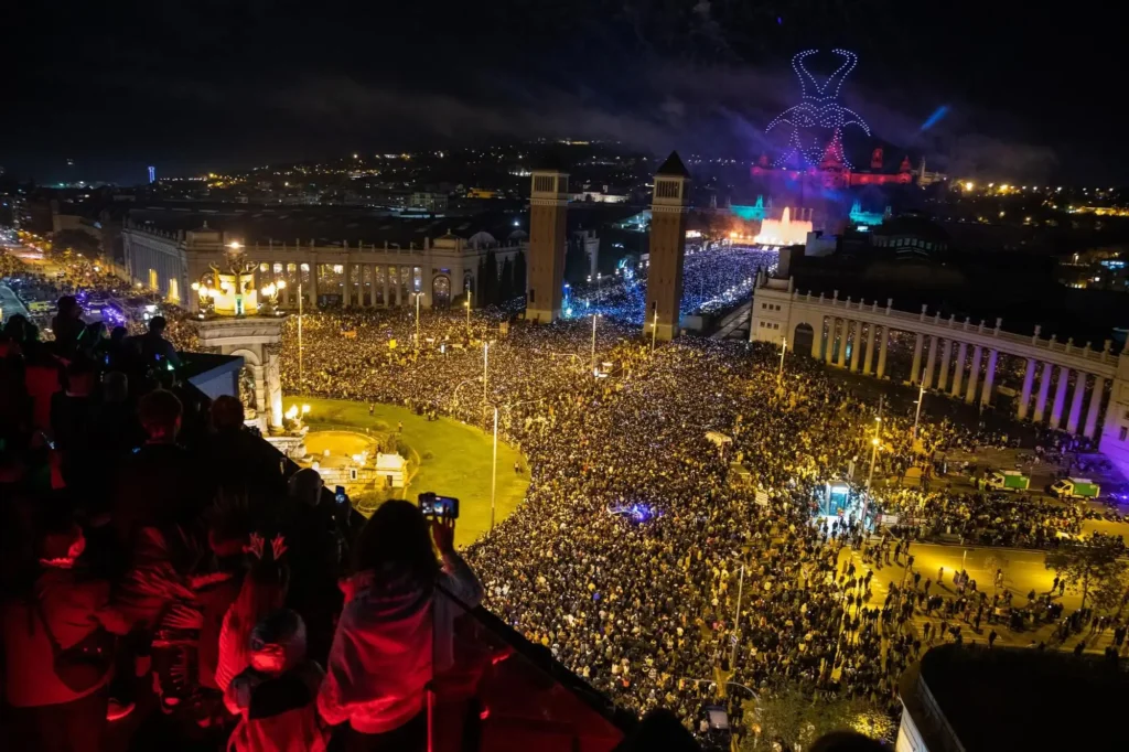 Celebraciones de Año Nuevo en Barcelona: Seguridad y Incidentes