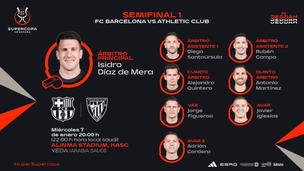 Árbitros Confirmados para la Supercopa de España: Todo lo que Necesitas Saber