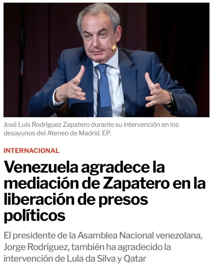 El Rol de Zapatero en la Mediación Venezolana: Entre la Controversia y la Diplomacia