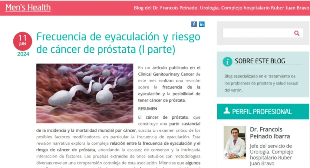 La Importancia de la Eyaculación Frecuente en la Prevención del Cáncer de Próstata