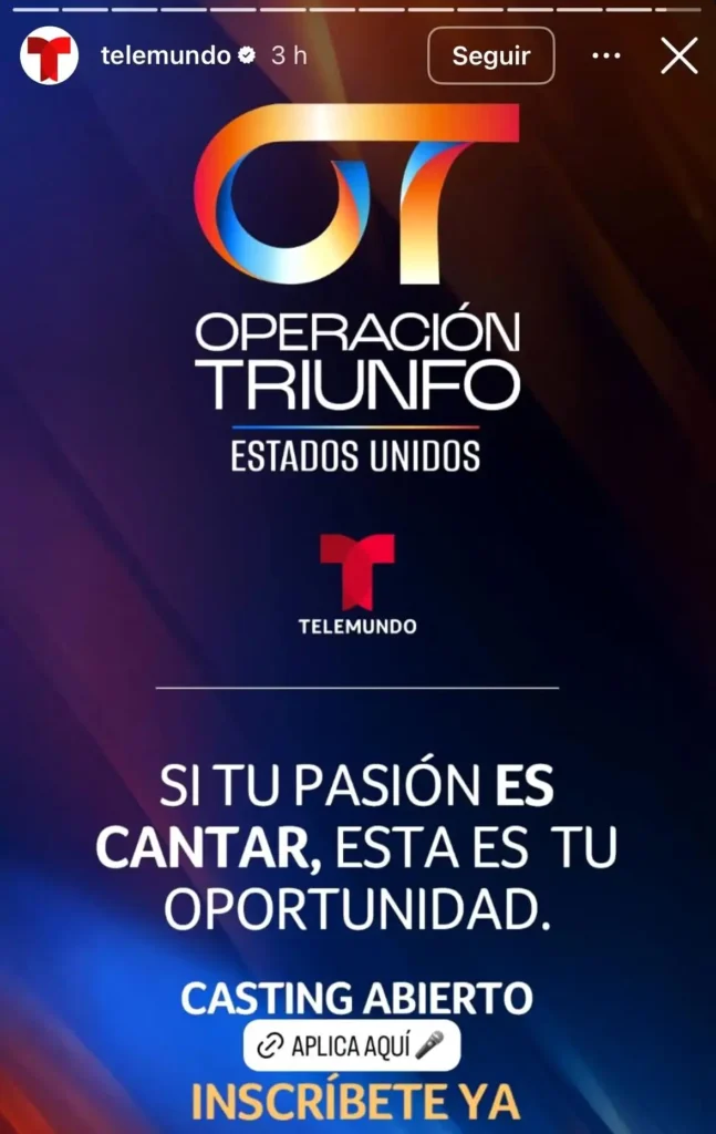 El Éxito de ‘Operación Triunfo’ Llega a Estados Unidos: Telemundo Anuncia su Adaptación