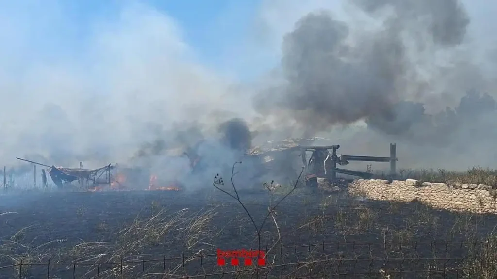 Incendio de vegetación en Vilallonga del Camp: respuesta de los Bombers de la Generalitat