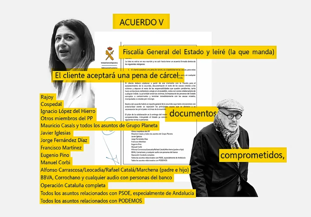 Acuerdo secreto Villarejo-Leire: ¿qué implica legalmente un pacto sin prisión a cambio de información política?