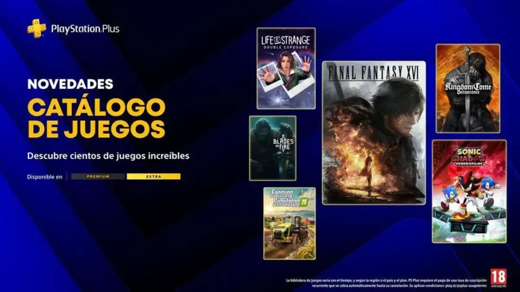 Juegos PS Plus Junio 2026: Final Fantasy XVI, Sonic X Shadow Generations y Gitaroo Man llegan al catálogo