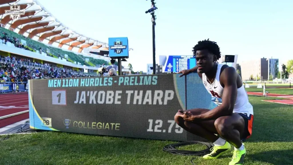 Récord del mundo 110 metros vallas Ja’Kobe Tharp 12.75 segundos